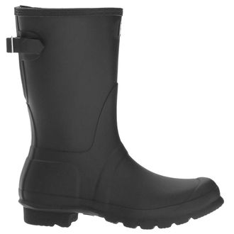 Hunter Original Back Adjustable Short Rubber Womens Wellingtons Boots - Black - Size:UK 7