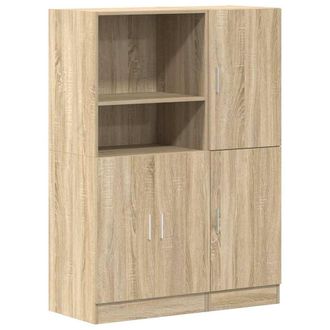 Berkfield Home 2 Piece Kitchen Cabinet Set Sonoma Oak Engineered Wood in Brown