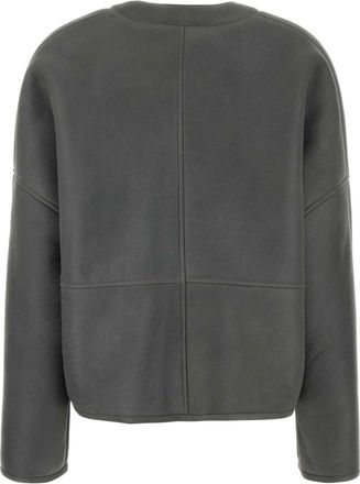 Loewe Lightgrey Exterior: Shearling Giacche Pelle Jacket