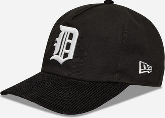 New Era Detroit Tigers MLB Cooperstown Cord 19TWENTY Adjustable Cap Black