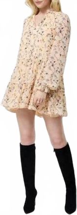 French Connection Marina Silky Chiffon Mini Dress In Ivory Floral