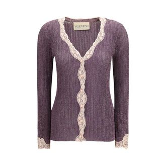 Valentino Purple Viscose Womens Cardigan