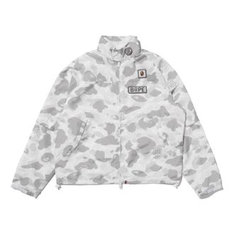 A Bathing Ape BAPE X Clot Camo Sleeve Detachable Rain Jacket White 0ZXLJM911401P-WHT