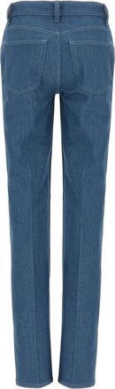 Gucci Womens Blue Cotton Straight-Leg Jeans Clothing
