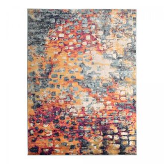 Un amour de tapis Alfombra de sal&oacute;n multicolor azul naranja rosa 120x170 cm