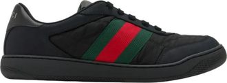 Gucci Black Stripes Screener Sneakers