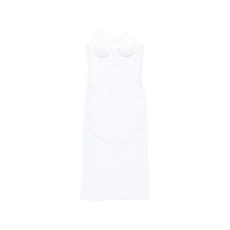 Os&eacute;ree Lace-overlay Underwired Dress