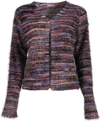 Geisha Hairy Vest - Dames - Truien - Paars - Maat: XL Poliester