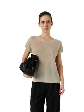 Gerard Darel Lixia Short Sleeve Sweater in Natural at Nordstrom, Size X-Large