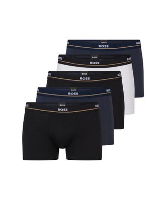 HUGO BOSS 5 Pack Mens Trunk - Multicolour Cotton - Size Medium