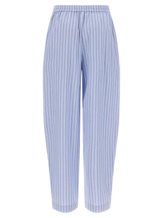 Rotate Poplin Striped Trousers - Blue