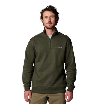 Columbia Mens Hart Mountain II Half Zip, Greenscape Heather, X-Large