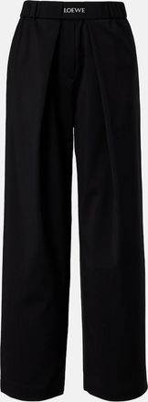 Loewe Logo wool mid-rise straight pants