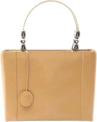 Dior Pre-owned Handbags, female, Beige, Size: ONE SIZE Pre-owned Maris Pearl Leather Handbag