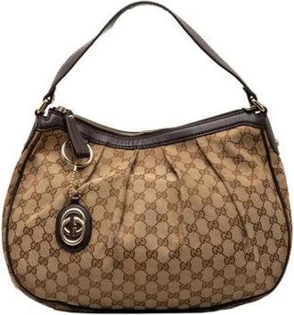 Gucci Pre-owned Shoulder Bags, female, Beige, Size: ONE SIZE Pre-owned Sukey Shoulder Bag
