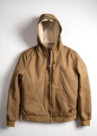 Iron And Resin Mens Canvas Bunker Hoodie In Field Tan
