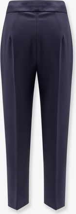 Max Mara Womens Trousers Pegno Blue Viscose