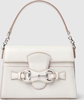 Gucci Horsebit Duomo Small Top Handle Bag, White, Leather
