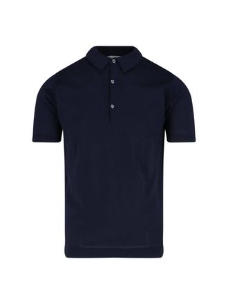 John Smedley Dark Blue Adrian Classic Cotton Polo