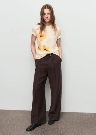 Mango Maglietta stampa floreale giallo pastello - Donna - XS - MANGO