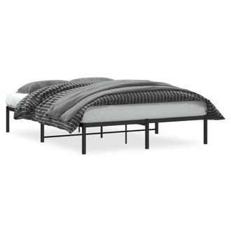 Berkfield Home Metal Bed Frame Black 160x200 cm