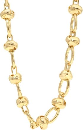 SHYMI Oval Link Knotted Chain Necklace in Gold at Nordstrom
