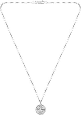 BOSS Silver-tone necklace with medallion pendant