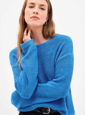 Contemporaine Womens Textured knit boat-neck sweater