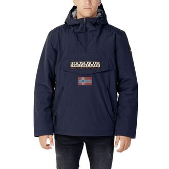 Napapijri Blue Polyester Shell Mens Jacket