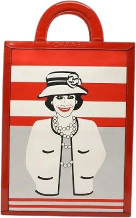 Chanel Pre-owned Tote Bags, female, Multicolor, Size: ONE SIZE Pre-owned Vintage Leather Tote Bag