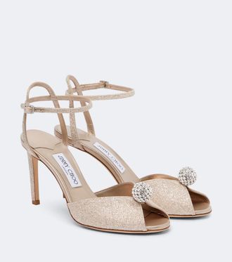 Jimmy Choo London Sandalias peep-toe Sacora 85 con glitter