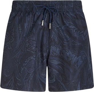 Etro Paisley Zwemshorts - Heren - Strandmode - Blauw - M - Polyester - Badmode