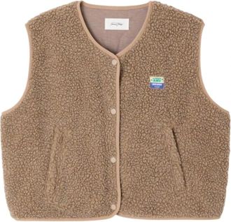 American Vintage Hoktown Vest - Dames - Bodywarmers - Bruin - Xs/S - Polyester - Jassen