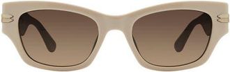 Stuart Weitzman 52mm Gradient Rectangular Sunglasses in Beige at Nordstrom