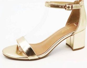 Bambooa Womens Headline Block Heel In Gold