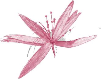 Christmas Sparkle Super Flower Decoration Glitter 45cm - Pink | TJ Hughes