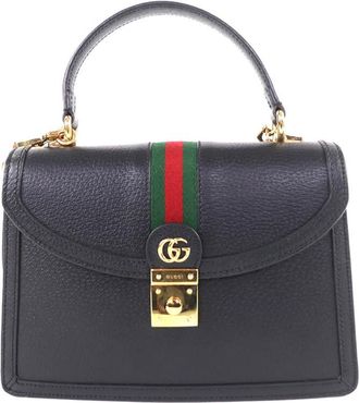 Gucci Pre-owned Gucci Small Calfskin Web Ophidia Top Handle Flap Ladies KLEFTPMBPA0FGTEG