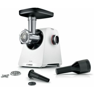 Bosch Picadora De Carne Serie 4 Mfws420w - Blanco - 500 W - Motor Bloqueado 1900 W - 2,5 Kg/min - 2 Velocidades - 2 Rejillas De Trituraci&oacute;n