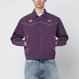 Needles Purple shirt with yellow embroidery