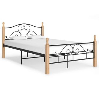 Berkfield Home Bed Frame Black Metal 120x200 cm