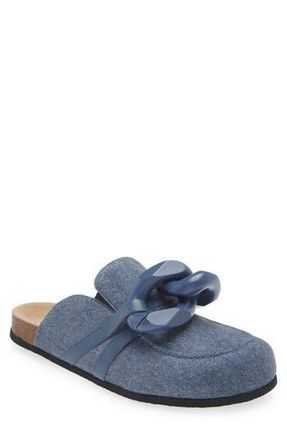 J.W.Anderson Chain Link Denim Loafer Mule in Denim Chain Dark Blue at Nordstrom Rack, Size 13Us / 43Eu