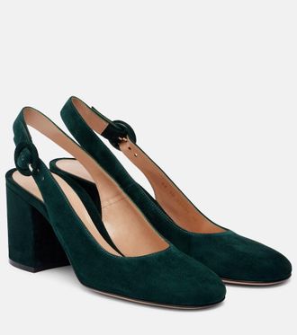 Gianvito Rossi Suede slingback pumps