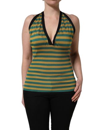 Dolce & Gabbana Striped Virgin Wool Tank Top - Multicolor