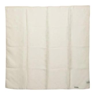 Chanel Pre-owned Scarves, female, White, Size: ONE SIZE Pre-owned Silk Scarf