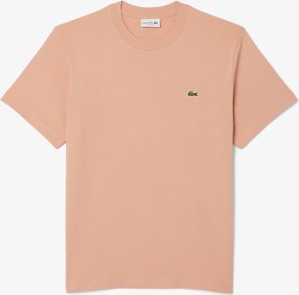 Lacoste Heren Lacoste Katoenen-T-shirt in Oranje