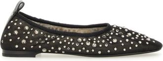Tory Burch Tory Burch Womens Crystal Flats - Black Leather - Size EU 37