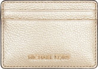 Michael Kors Jet Set Pebbled Calfskin Card Holder