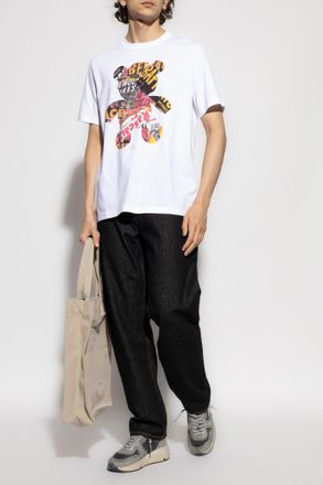 Paul Smith T-shirt With Colorful Print, Mens, White