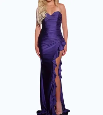 Jovani Liv Long Formal Prom Dress In Purple