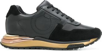 Ferragamo Ladies Patterned Black Sneakers, US Size 5